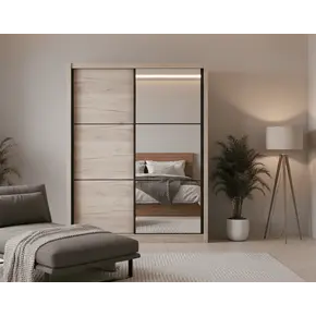 Buy Vale Sliding Door Wardrobe Oak Effect, 6 from Furnituretta