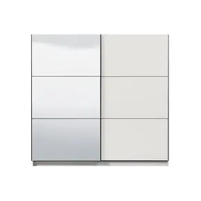 Buy Crewe Large Sliding Door Wardrobe with Mirror White 220cm, Colour: White, 2 from Furnituretta