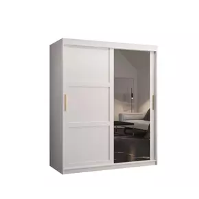 Buy Ramiro II Sliding Door Wardrobe 150cm, Colour: White, Item Width: 150 from Furnituretta