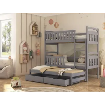 Buy Viki Bunk Bed Grey Matt: Space-Saving Sleep Solution for Kids, Colour: Grey Matt, Mattresses: Foam Mattresses, 8 from Furnituretta