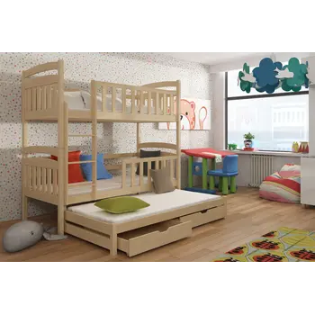 Buy Viki Bunk Bed Pine: Space-Saving Sleep Solution for Kids, Colour: Pine, Mattresses: Without Mattresses, 7 from Furnituretta