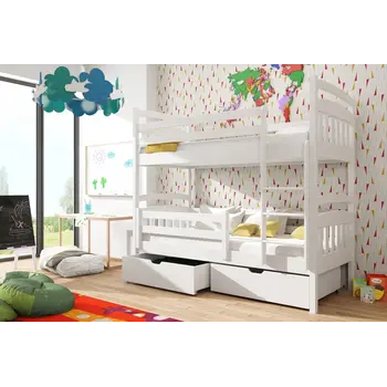 Buy Space-Saving Sleep & Storage: Gabi Bunk Bed White Matt with Drawers, Colour: White Matt, Mattresses: Foam Mattresses, 7 from Furnituretta