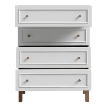 Buy Wensley 4-Drawer Chest in Light Grey and Oak - Stylish Storage Solution, 4 from Furnituretta