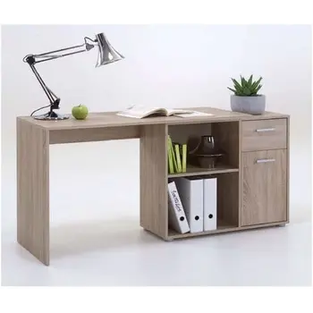 Buy Stirling Corner Flexi Computer Desk – Oak Effect with Drawer & Cupboard, Colour: Oak, 3 from Furnituretta