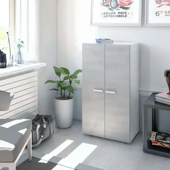 Buy Ware Shoe Cupboard Capacity 12-21 pairs Grey and White from Furnituretta