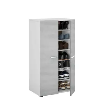 Buy Ware Shoe Cupboard Capacity 12-21 pairs Grey and White, 2 from Furnituretta