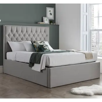 Buy Wilson Grey Fabric Ottoman Bed – Gas Lift Storage Frame in King Size, Colour: Grey, Size: King (5ft), Item Width: 160, 3 from Furnituretta