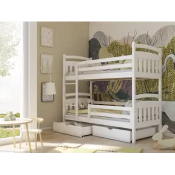 Buy Space-Saving Sleep & Storage: Gabi Bunk Bed White Matt with Drawers, Colour: White Matt, Mattresses: Foam Mattresses, 12 from Furnituretta