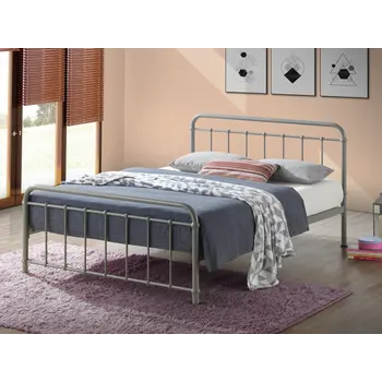 Buy Miami Pebble Double Metal Bed Frame (4ft6), Colour: Pebble, Bed Size: Double (4ft6), Item Width: 139, 2 from Furnituretta