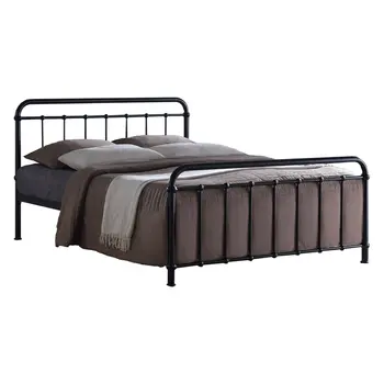 Buy Miami Black Double Metal Bed Frame (4ft6), Colour: Black, Bed Size: Double (4ft6), Item Width: 139 from Furnituretta