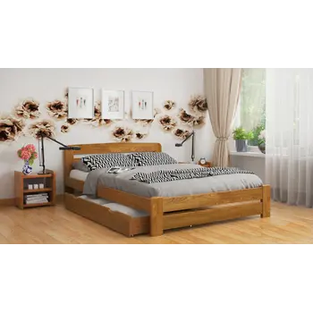Buy Aurora (F1) Handmade Wooden Bed Frame – Super King Solid Pine in Oak, Colour: Oak, Bed Size: Super King (6ft), 15 from Furnituretta