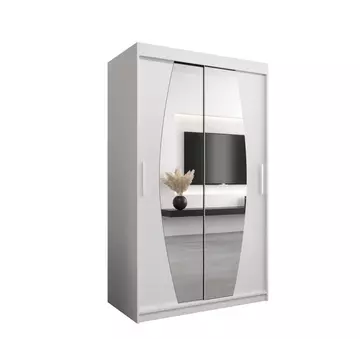 Buy Elypse Sliding Door Wardrobe 120cm, Colour: White, Item Width: 120 from Furnituretta