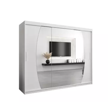 Buy Elypse Sliding Door Wardrobe 250cm, Colour: White, Width: 250 from Furnituretta