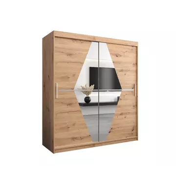 Buy Boliwia Sliding Door Wardrobe 180cm, Colour: Oak Artisan, Width: 180 from Furnituretta
