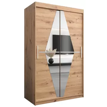 Buy Boliwia Sliding Door Wardrobe 120cm, Colour: Oak Artisan, Width: 120 from Furnituretta