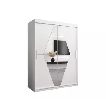 Buy Boliwia Sliding Door Wardrobe 150cm, Colour: White, Item Width: 150 from Furnituretta