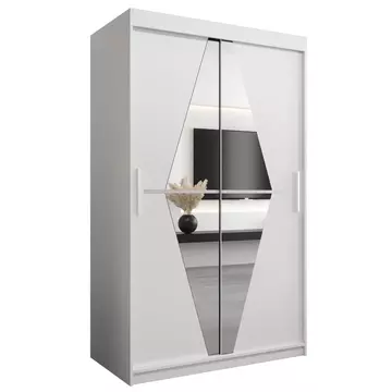 Buy Boliwia Sliding Door Wardrobe 120cm, Colour: White, Item Width: 120 from Furnituretta