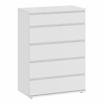 Buy Nova Chest of 5 Drawers in White from Furnituretta