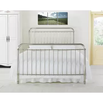 Buy Rose Metal Bed Frame, Colour: Chrome, Size: 3ft/Single, Width: 100 from Furnituretta