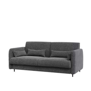 Buy BC-19 Upholstered Sofa For BC-12 Vertical Wall Bed Concept 160cm, Colour: Graphite, Murphy Bed Colour: White Matt from Furnituretta