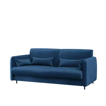 Buy BC-19 Upholstered Sofa For BC-12 Vertical Wall Bed Concept 160cm, Colour: Navy, Murphy Bed Colour: White Matt from Furnituretta