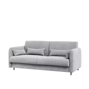 Buy BC-18 Upholstered Sofa For BC-01 Vertical Wall Bed Concept 140cm, Colour: Grey, Murphy Bed Colour: White Matt from Furnituretta