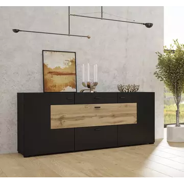 Buy Coby 26 Sideboard Cabinet 165cm, Colour: Black, Item Width: 165 from Furnituretta