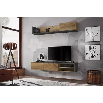 Buy Dallas TV Entertainment Unit, Colour: Oak Flagstaff, Width: 180 from Furnituretta