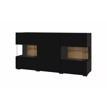 Buy Ava 25 Display Sideboard Cabinet 120cm, Colour: Black Matt, Item Width: 120 from Furnituretta