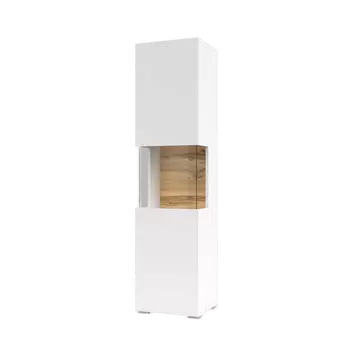 Buy Ava 05 Tall Display Cabinet White Matt, Colour: White Matt, Width: 36 from Furnituretta