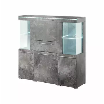Buy India 46 Display Sideboard Cabinet, Colour: Schiefer, Width: 130 from Furnituretta