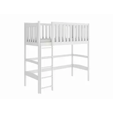 Buy Laura Loft Bed, Colour: White, Mattresses: Without Mattress from Furnituretta