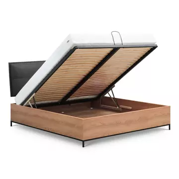Buy Loft Caramel Ottoman Bed, Colour: Oak Caramel, Size: 140 x 200cm from Furnituretta