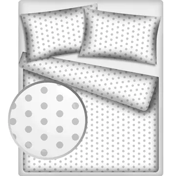 Buy Polka Dot Brushed Cotton Flannelette Duvet Set, Colour: White, Size: Single from Furnituretta