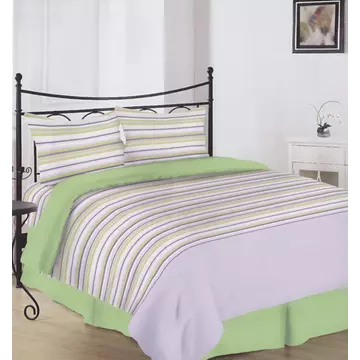 Buy Striped Cotton Duvet Cover Modern Quilt Cover Bedding Set, Colour: Green, Size: Double from Furnituretta
