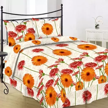 Buy Gerbera Flower Cotton Bedding Double Size from Furnituretta