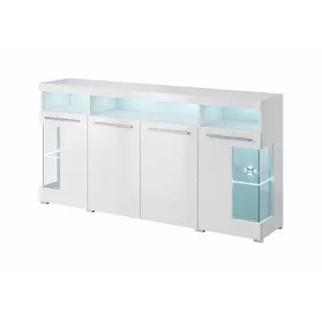 Buy India 42 Display Sideboard Cabinet, Colour: White, Item Width: 182 from Furnituretta