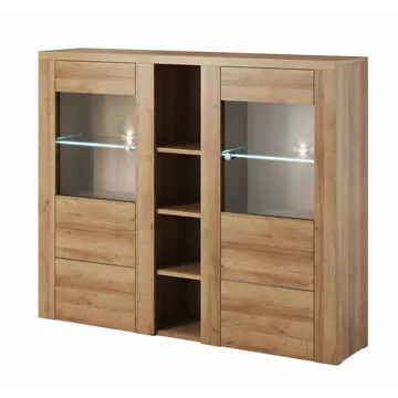 Buy Larona 46 Sideboard Display Cabinet, Colour: Oak Riviera, Width: 155 from Furnituretta