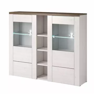 Buy Larona 46 Sideboard Display Cabinet, Colour: Oak Sibiu Larche, Width: 155 from Furnituretta