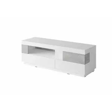 Buy Silke 41 TV Cabinet, Colour: White Gloss / Concrete Grey, Width: 160 from Furnituretta
