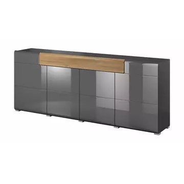 Buy Toledo 25 Sideboard Cabinet, Colour: Grey Gloss, Width: 208 from Furnituretta