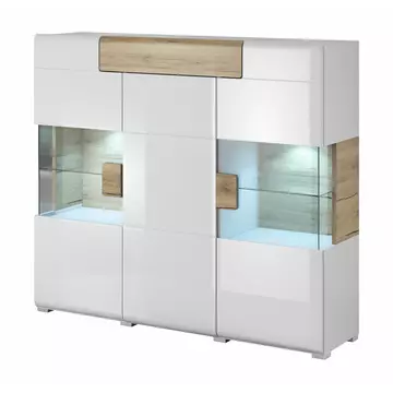 Buy Toledo 46 Sideboard Display Cabinet, Colour: Oak San Remo, Width: 147 from Furnituretta