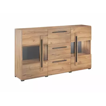 Buy Tulsa 28 Display Sideboard Cabinet, Colour: Oak Grandson, Width: 180 from Furnituretta