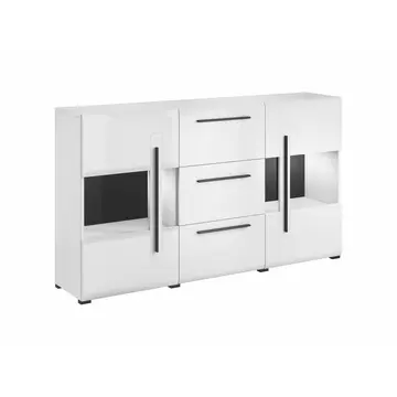 Buy Tulsa 28 Display Sideboard Cabinet, Colour: White Gloss, Item Width: 180 from Furnituretta
