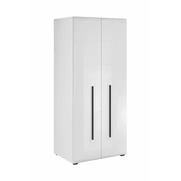 Buy Tulsa 18 - 2 Door Wardrobe 90cm, Colour: White Gloss, Width: 90 from Furnituretta