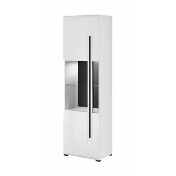 Buy Tulsa 05 Tall Display Cabinet, Colour: White Gloss, Width: 60 from Furnituretta