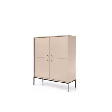 Buy Mono Highboard Cabinet, Colour: Beige, Width: 104 from Furnituretta
