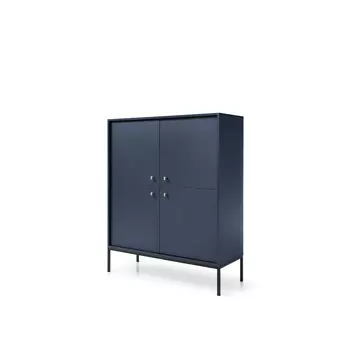 Buy Mono Highboard Cabinet, Colour: Navy, Width: 104 from Furnituretta