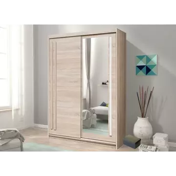 Buy Effect 2 Sliding Door Wardrobe 175cm, Colour: Oak Sonoma, Item Width: 175 from Furnituretta