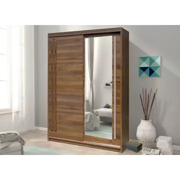 Buy Effect 2 Sliding Door Wardrobe 150cm, Colour: Columbian Walnut, Width: 150 from Furnituretta